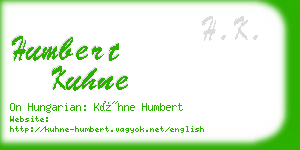 humbert kuhne business card